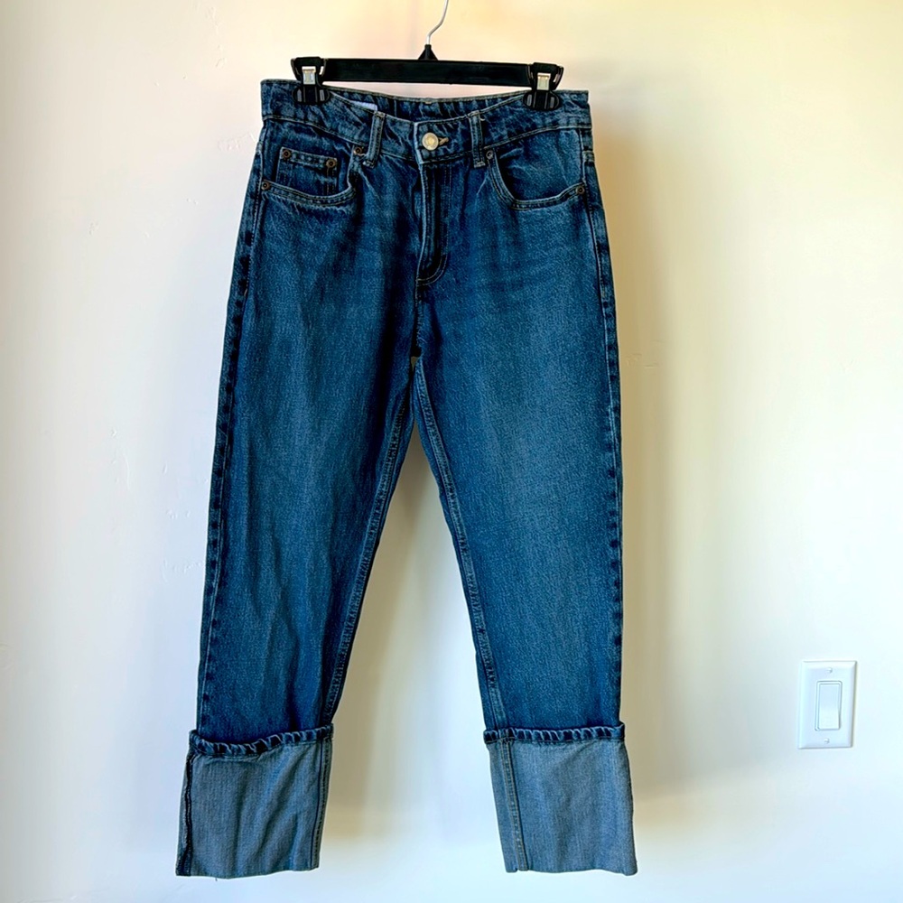 Zara boyfriend crop with wide hem